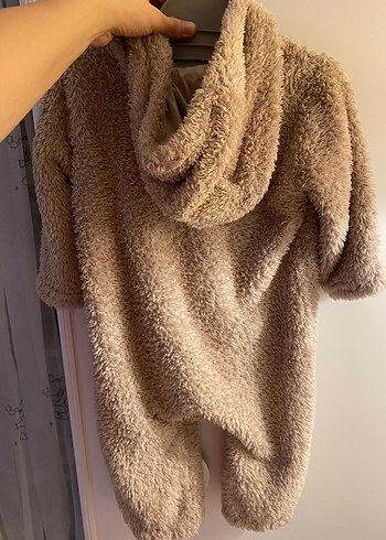 Kürklü Bej bebek tulum - Görsel 2