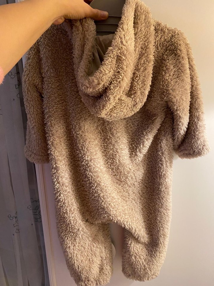 Kürklü Bej bebek tulum - Görsel 2