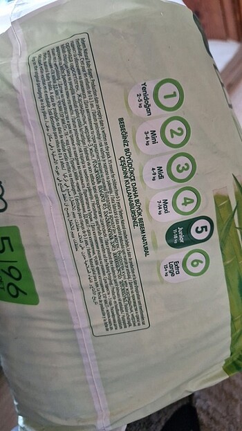 5 Beden: 11-25 kg Beden Bebek bezi