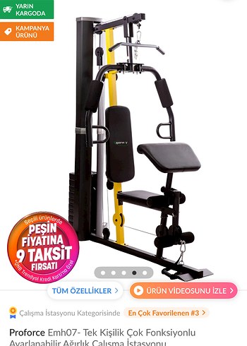 Proforce Emh07 Çok Fonksiyonlu Egzersiz İstasyonu