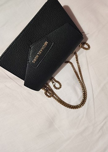 Michael Kors Siyah Deri Zincir Detaylı Çanta - Görsel 2