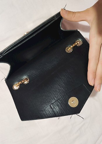 Michael Kors Siyah Deri Zincir Detaylı Çanta - Görsel 4