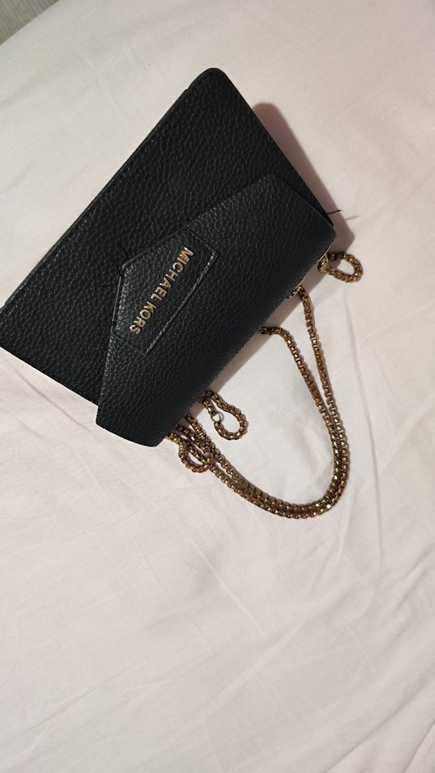 Michael Kors Siyah Deri Zincir Detaylı Çanta - Görsel 2