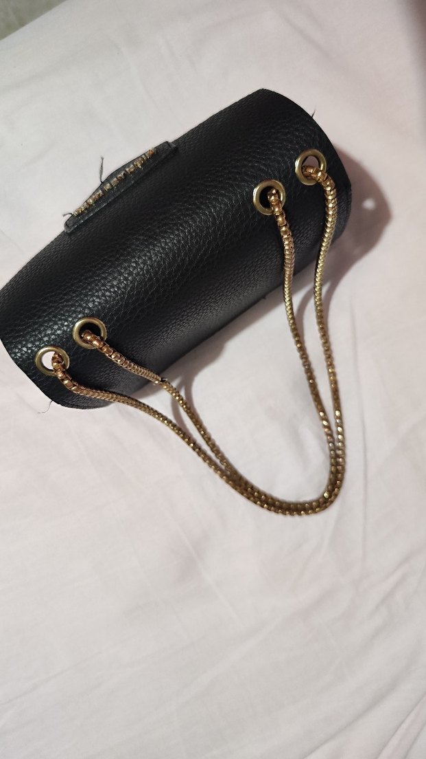 Michael Kors Siyah Deri Zincir Detaylı Çanta - Görsel 3