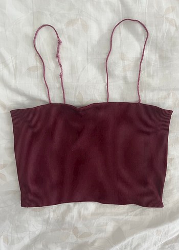 Bordo Kadın İnce Askılı Bralet