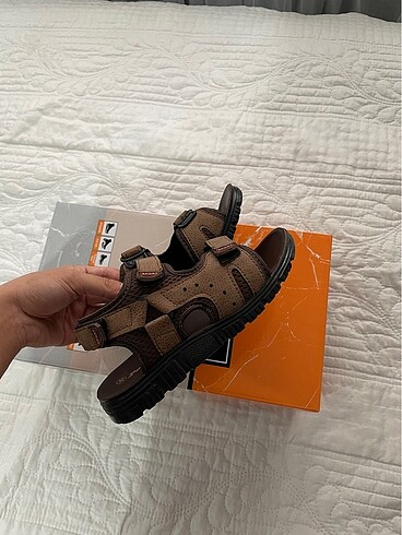 35 Beden kahverengi Renk Erkek çocuk sandalet ayakkabı