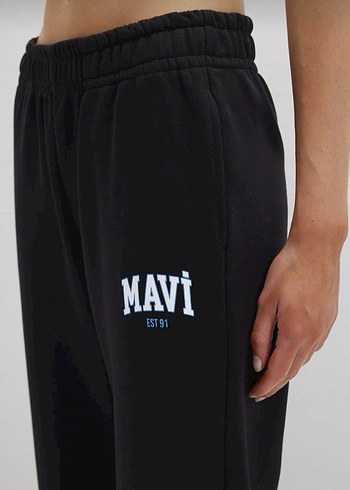 Siyah Rahat Kesim Kadın Eşofman Altı - Görsel 6