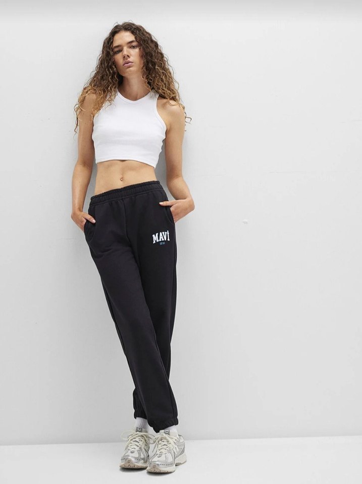 Siyah Rahat Kesim Kadın Eşofman Altı - Görsel 2