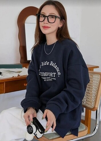 Work Life Baskılı Kadın Sweatshirt