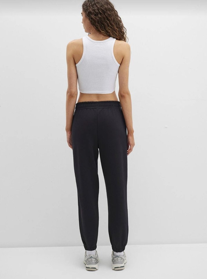 Mavi Siyah Kadın Pamuklu Eşofman Altı - Görsel 2