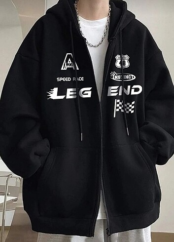 Legend Unisex Kapüşonlu Hırka