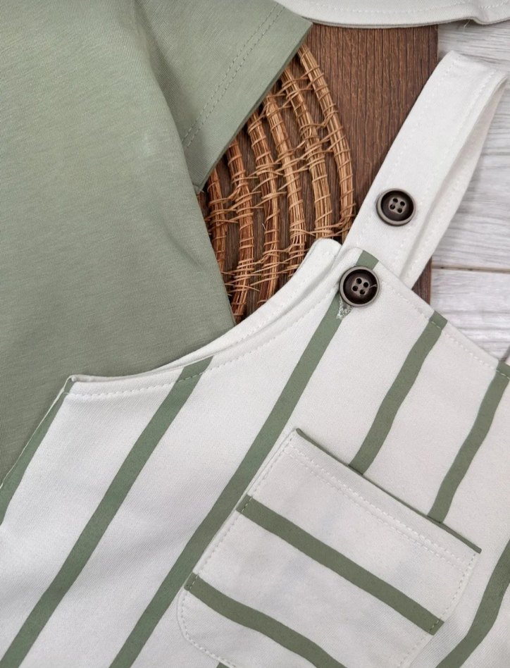 Erkek Bebek Kısa Kollu Tulum Seti - Görsel 4