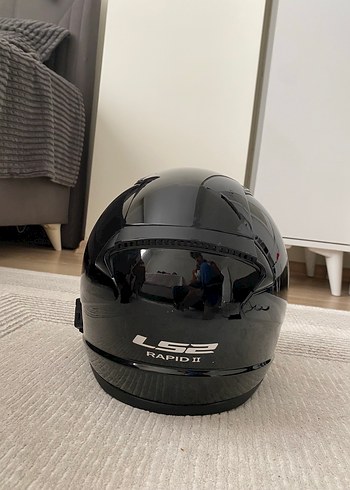 Ls2 parlak siyah kask - Görsel 3