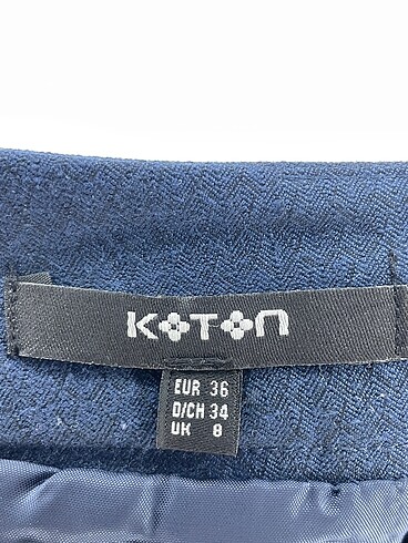 36 Beden lacivert Renk Koton Midi Etek %70 İndirimli.