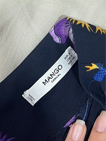 s Beden mango çicekli elbise