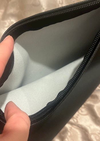 Diğer Fermuarlı Siyah Deri Kadın Clutch Çanta