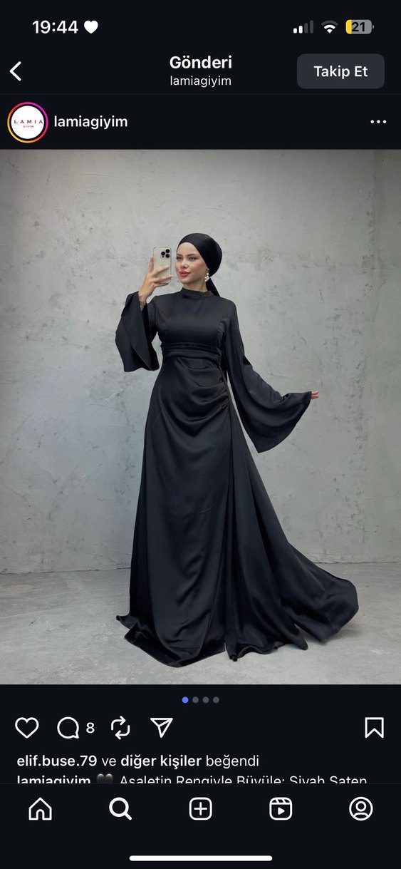 Uzun Siyah Gotik Yüksek Yakalı Elbise - Görsel 2