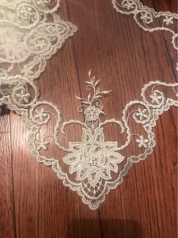 Taşlı işli tül peçete - Görsel 2