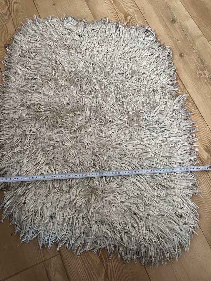 Gri Bohem Tarzı Uzun Tüylü Halı - Görsel 2