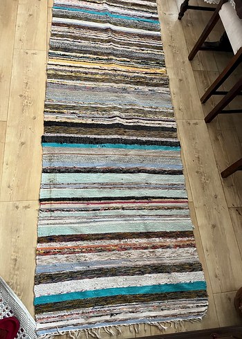 Bohem Çok Renkli Çizgili Kilim dokuma - Görsel 6