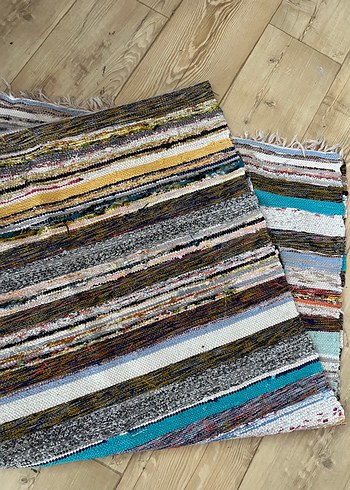 Bohem Çok Renkli Çizgili Kilim dokuma - Görsel 3