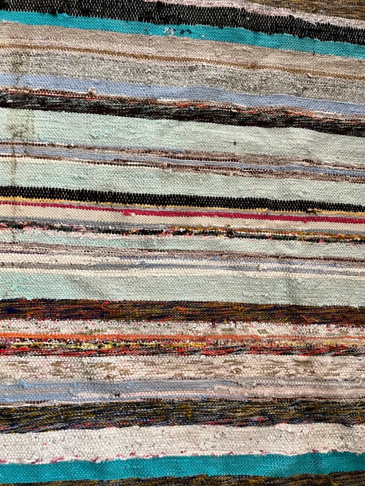 Bohem Çok Renkli Çizgili Kilim dokuma - Görsel 5