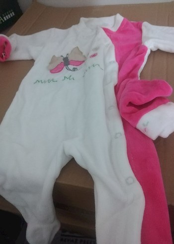 Bebek Kız Baskılı Kadife Tulum sıfır ürün
