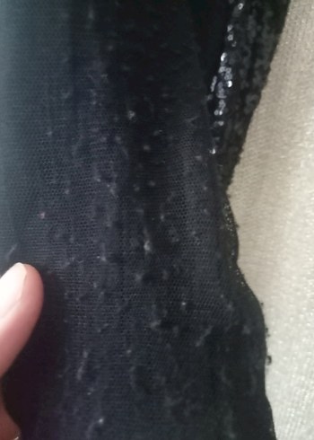 Uzun Siyah Drapeli Kadın Elbise - Görsel 5