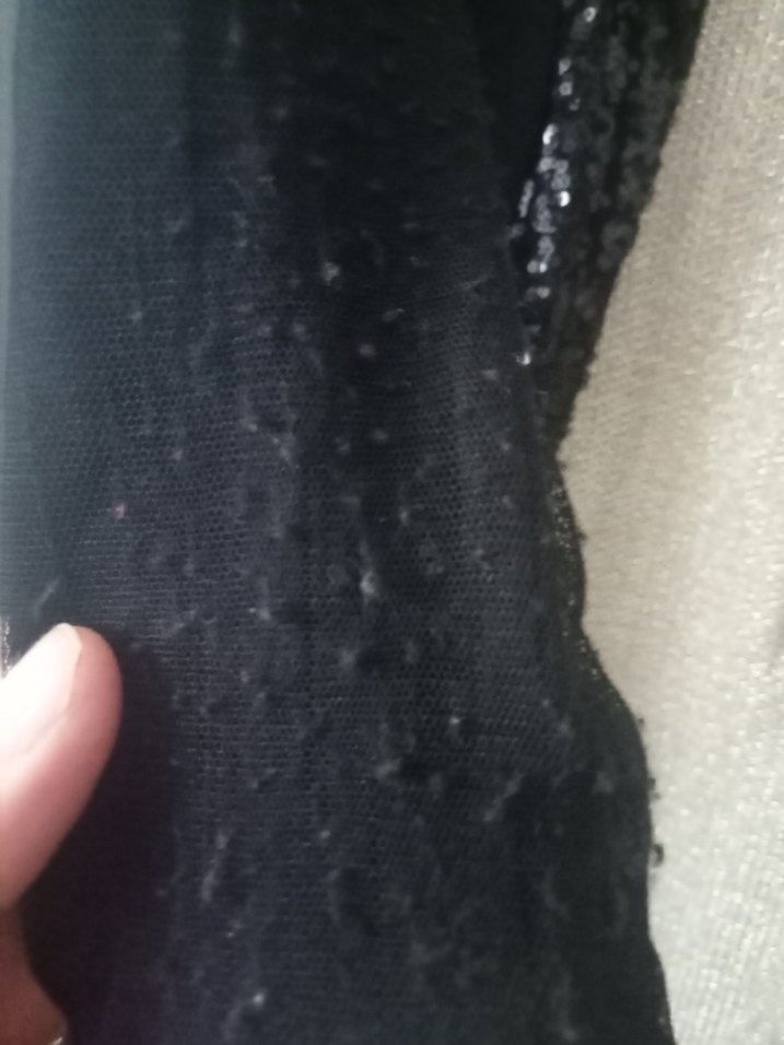 Uzun Siyah Drapeli Kadın Elbise - Görsel 5