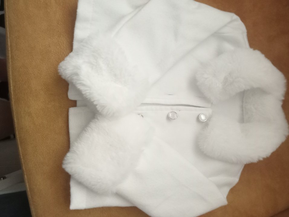 Beyaz Kız Çocuk Düğmeli ceket - Görsel 4