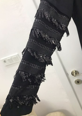 Uzun Kollu Siyah Gotik Uzun Elbise - Görsel 5