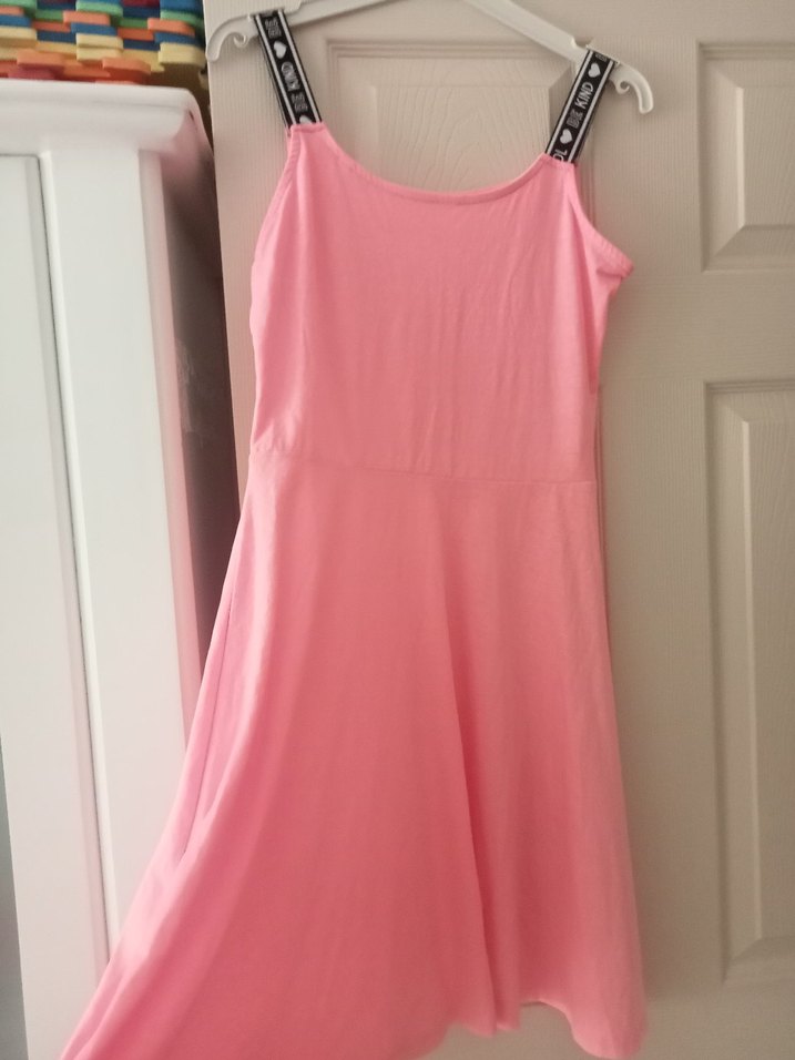 Pembe Midi Askılı Kadın Elbise - Görsel 2