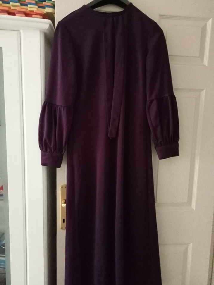 Diger Mor Uzun Kollu Salaş Elbise - Görsel 2