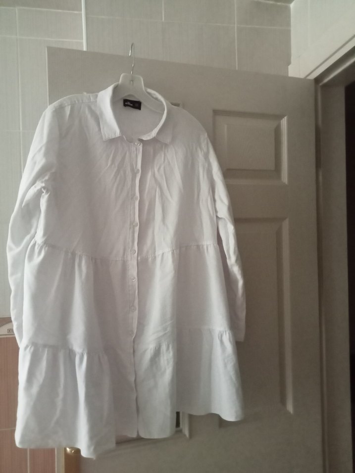 Kadın Beyaz  Uzun Kollu Gömlek - Görsel 3