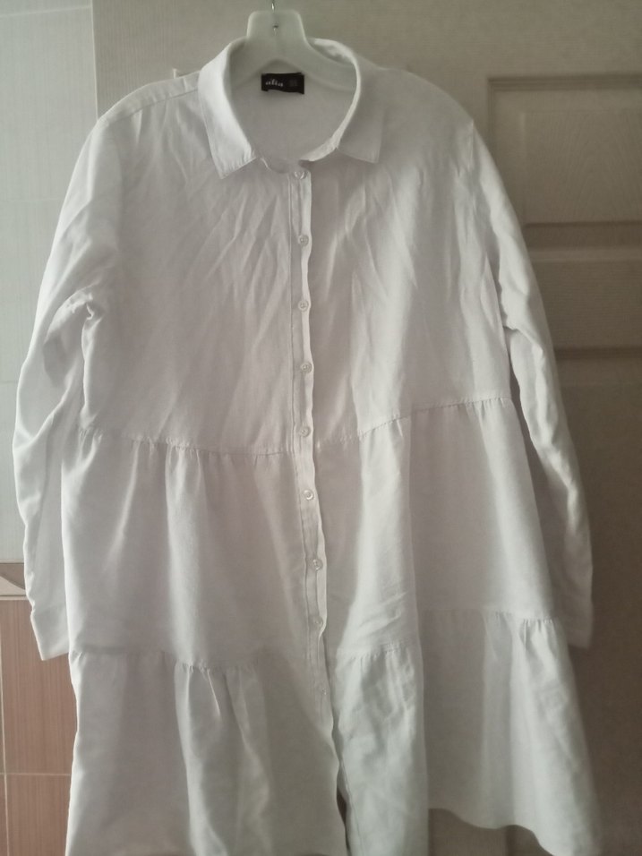 Kadın Beyaz  Uzun Kollu Gömlek - Görsel 2