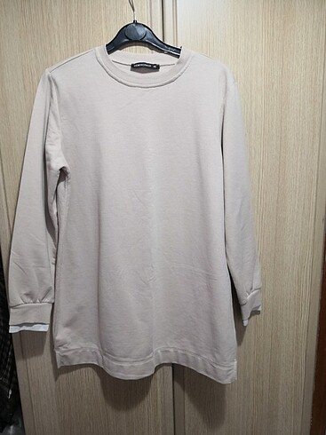 Uzun kollu sweatshirt tunik 