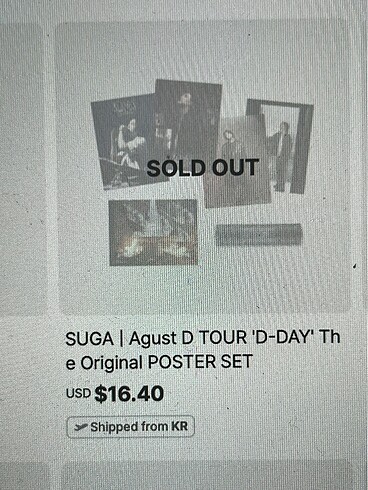  Beden Bts dday poster set