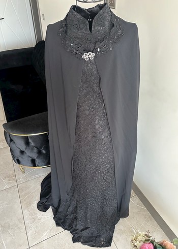 Siyah Gotik Uzun Kadın Abiye Elbise - Görsel 2