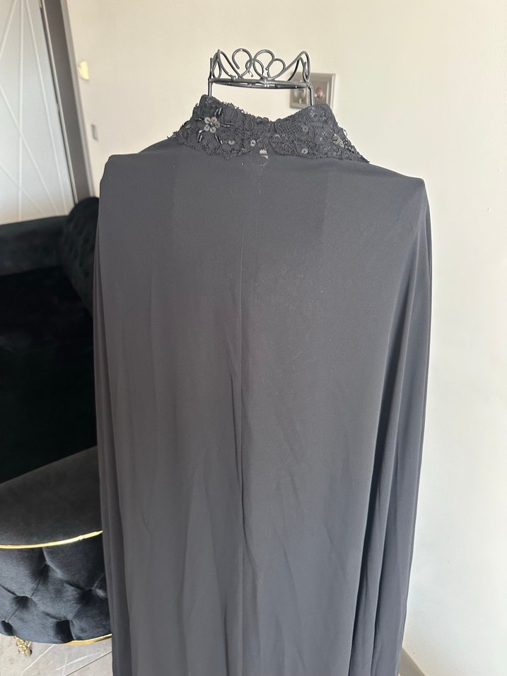 Siyah Gotik Uzun Kadın Abiye Elbise - Görsel 5