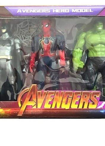 Avengers 5'li Işıklı Büyük Boy Figür set 