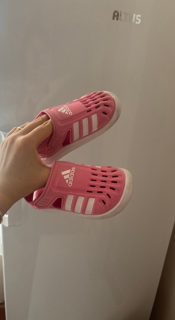 Adidas Pembe Kız Çocuk Cırt Cırtlı Terlik - Görsel 3