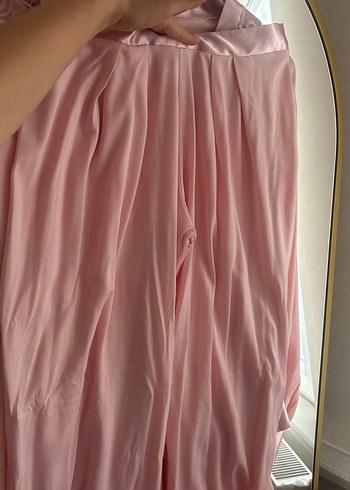 Pembe V Yaka Uzun Kollu Lohusa Sabahlık - Görsel 3