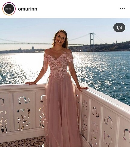 Dantel detaylı abiye