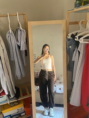 xs Beden kahverengi Renk Bershka eşofman altı