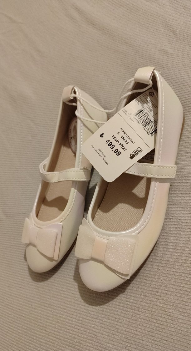 Kız Çocuk Beyaz Tokalı Babet LC Waikiki - Görsel 2