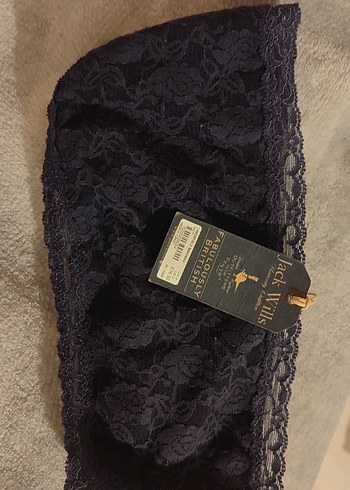 Jack wills dantelli lacivert bralet - Görsel 5