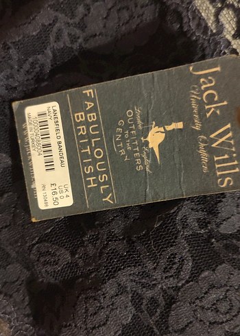 Jack wills dantelli lacivert bralet - Görsel 4