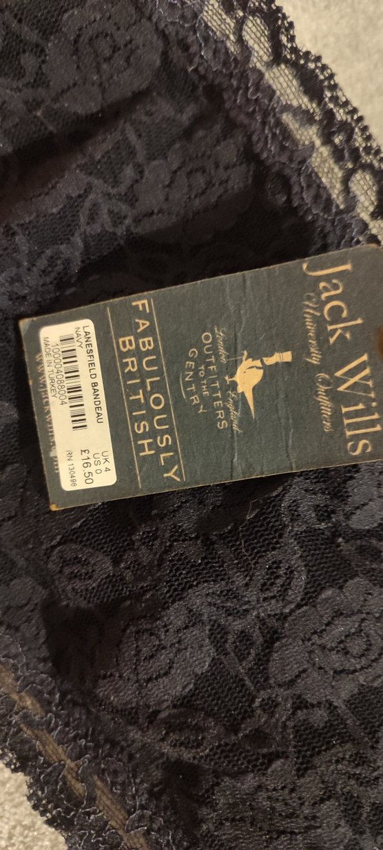 Jack wills dantelli lacivert bralet - Görsel 4