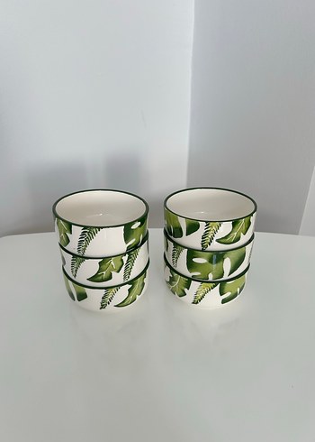 Yeşil Yaprak Desenli 6'lı Çerezlik - Görsel 2