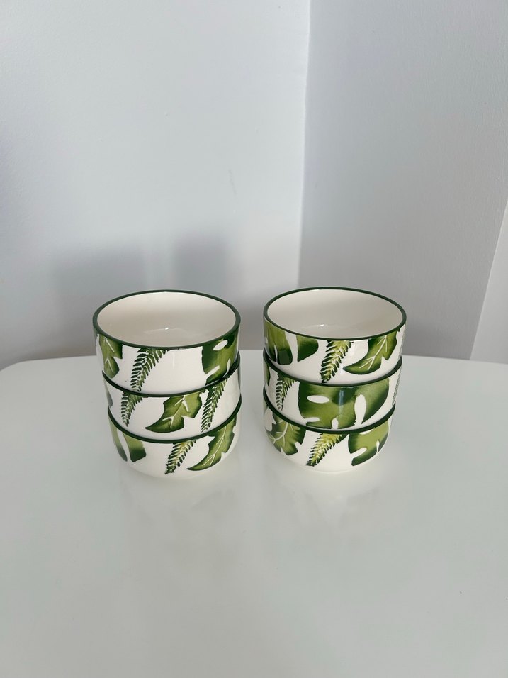 Yeşil Yaprak Desenli 6'lı Çerezlik - Görsel 2